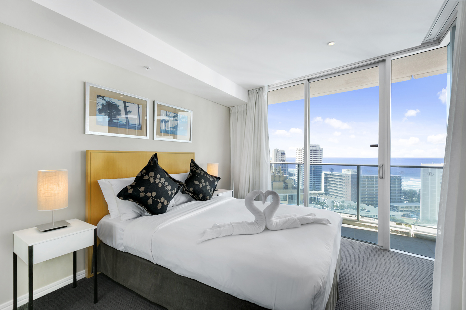 Second Bedroom with views over Surfers