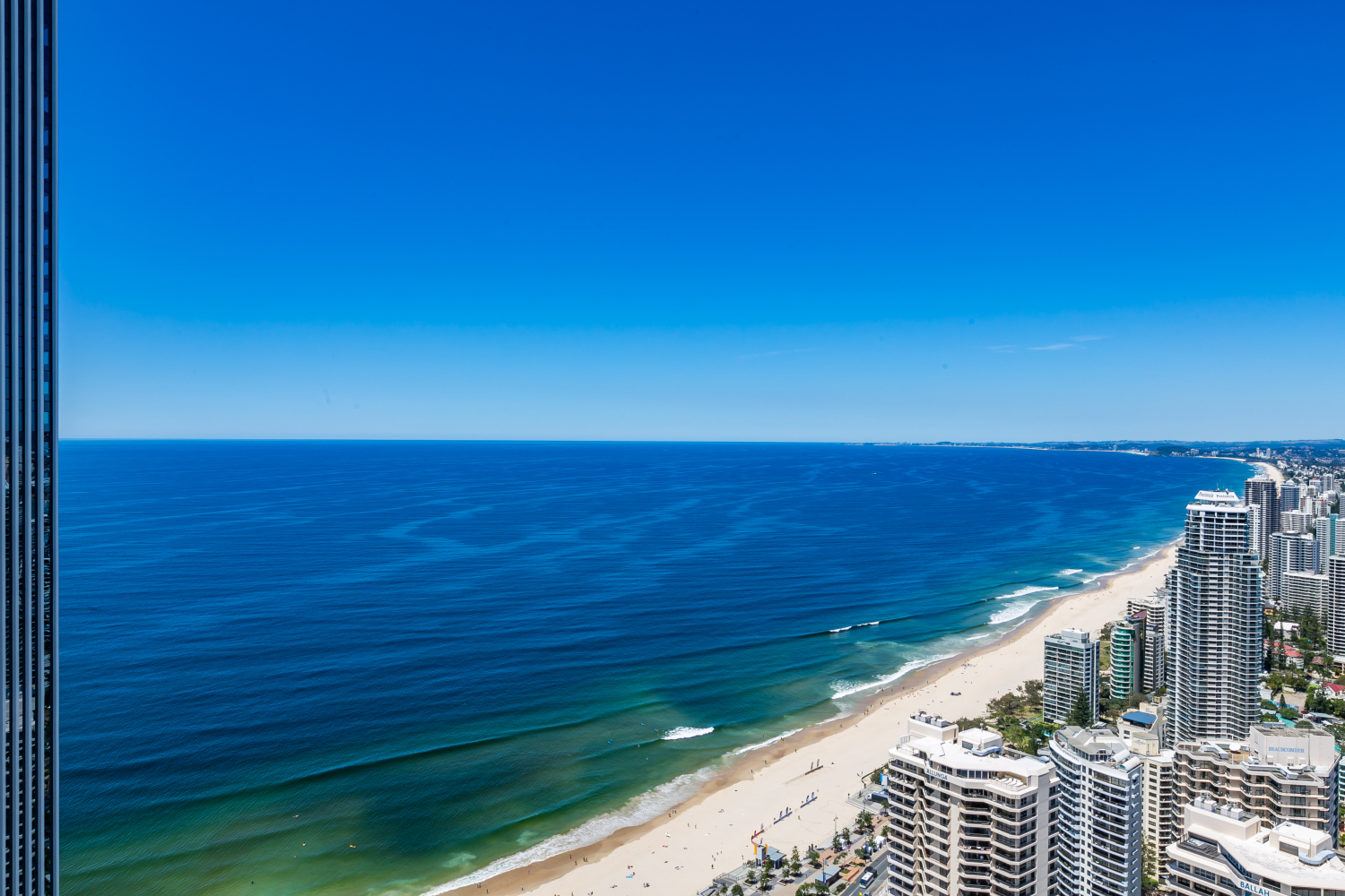 South East views of Surfers Paradise beach