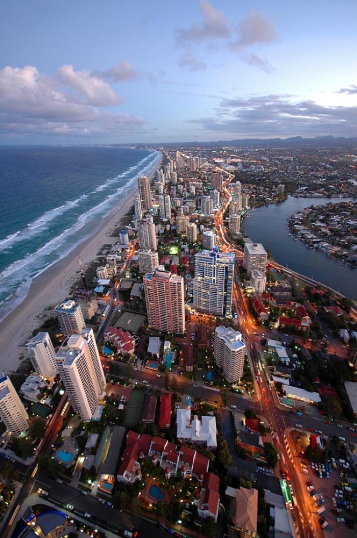 View of Surfers Paradise (south) from Resort