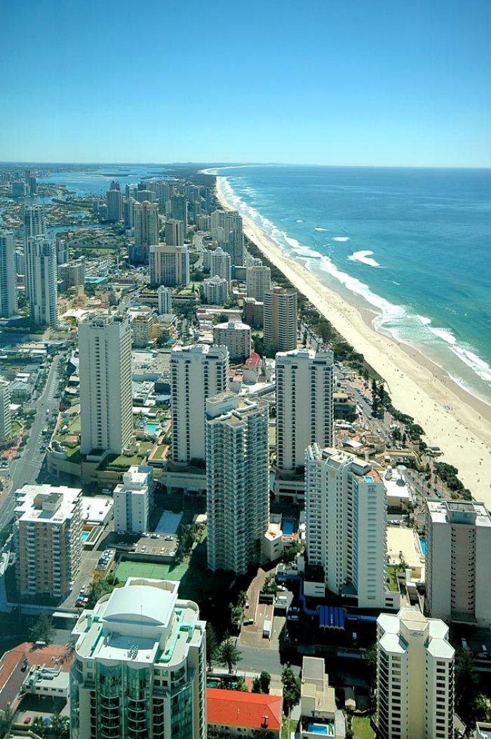 North view of Surfers Paradise