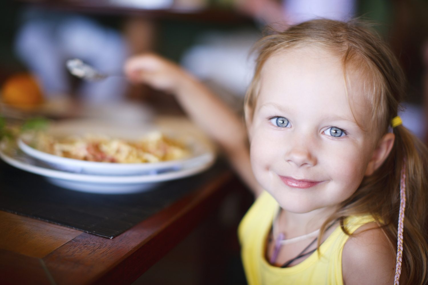 Little girl eating